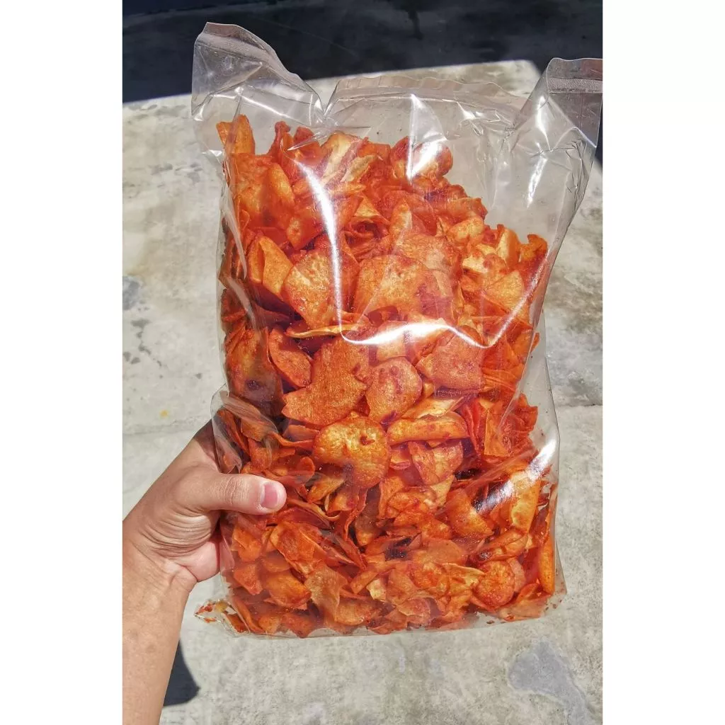 Kerepek Ubi Pedas Basah 1kg - Tapioca Chips Flavour Syrup Sambal Chili 1kg -SIGNATURE DELIGHT