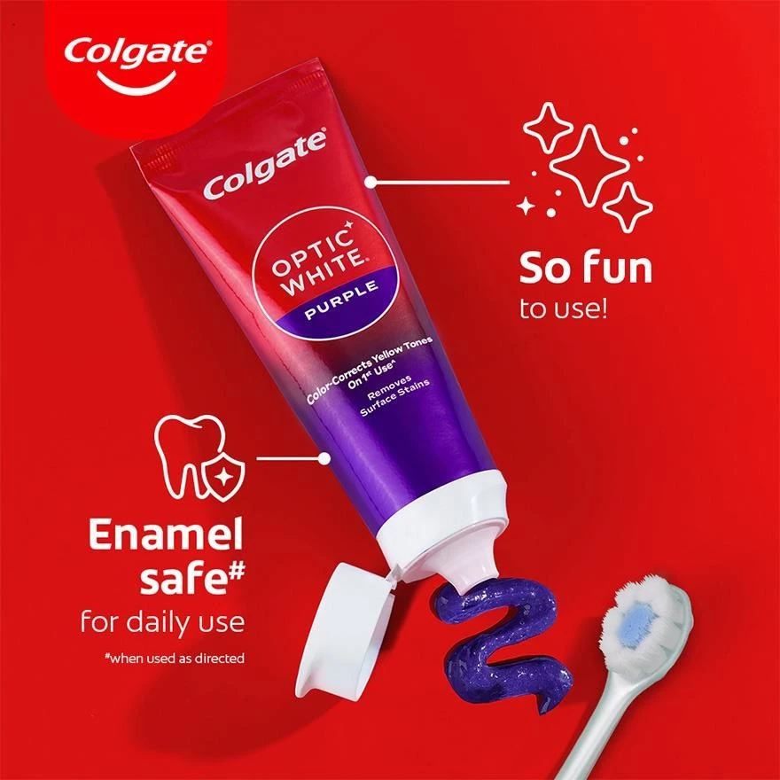 Colgate Optic White Purple Toothpaste 100g