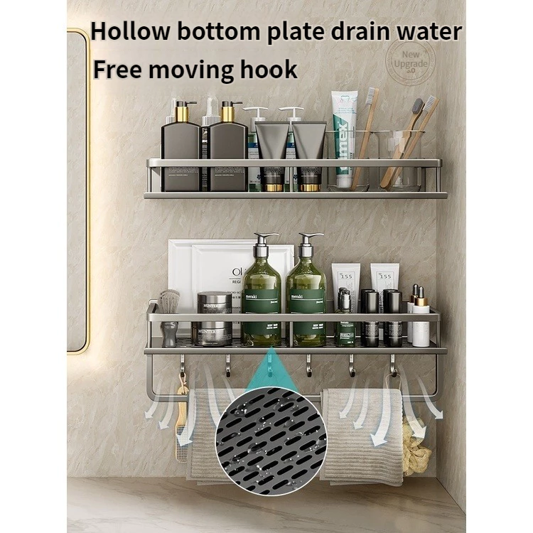 YUN JIE YA Shelf Wall Drain Shelf Shampoo Rack