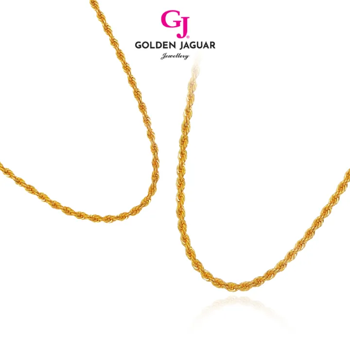 GJ Jewellery Emas Bangkok Emas Korea 24k Gold Plated Necklace Rantai Pintal 0.4 50CM (486500401)