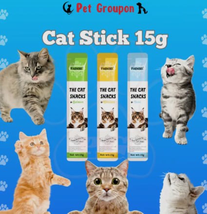 FAENBEI Cat Treat 15g Cat Creamy Churu Chu ru Snack Treats Snacks Stick Wet Food Snacks Jajan Kucing Makanan Basah