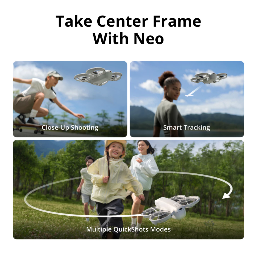 DJI Neo - Camera Drone | 135 g, Light & Portable | Palm Takeoff & Landing | Subject Tracking, QuickShots