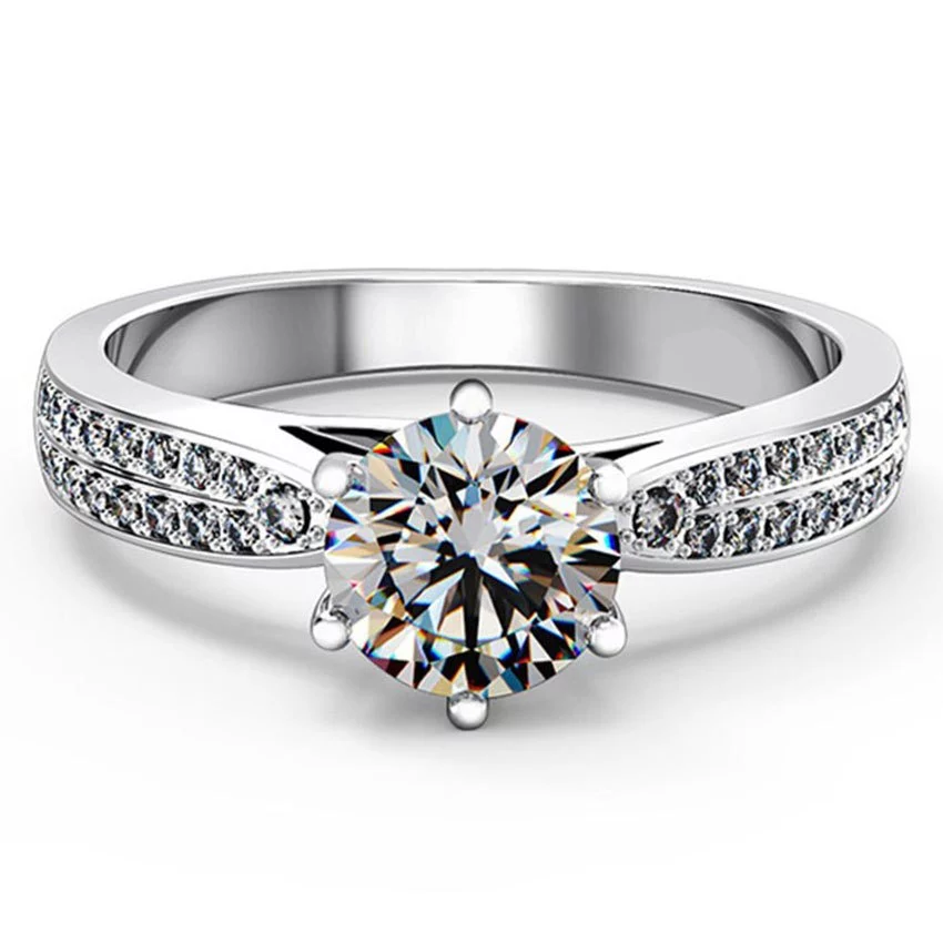 YOUNIQ ESTELA Diamond ROM Engagement Wedding Adjustable Ring Cubic Zirconia Silver / Gold / Rosegold