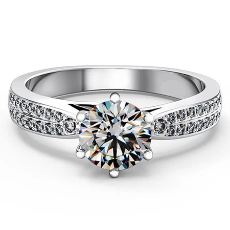 YOUNIQ ESTELA Diamond ROM Engagement Wedding Adjustable Ring Cubic Zirconia Silver / Gold / Rosegold