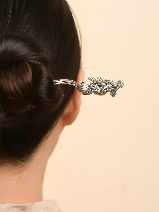 ZUOOU | Dragon-shaped Hairpin Pure Silver Metal New Style Hair Accessory
