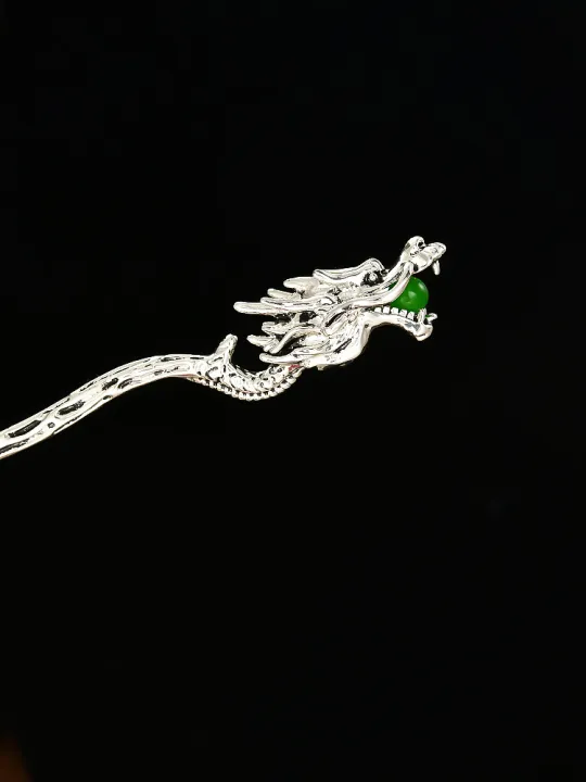 ZUOOU | Dragon-shaped Hairpin Pure Silver Metal New Style Hair Accessory