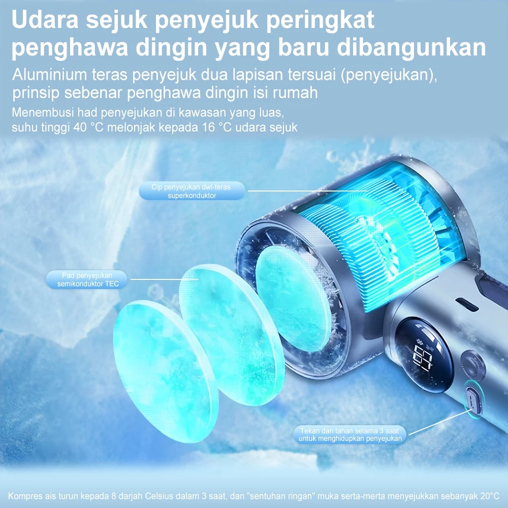 SIMMO Handheld Fan Kipas 199 Gear Adjustment Wind Cooler 4000mAh Battery Power Display Mobile Fan Portable Electric Fan