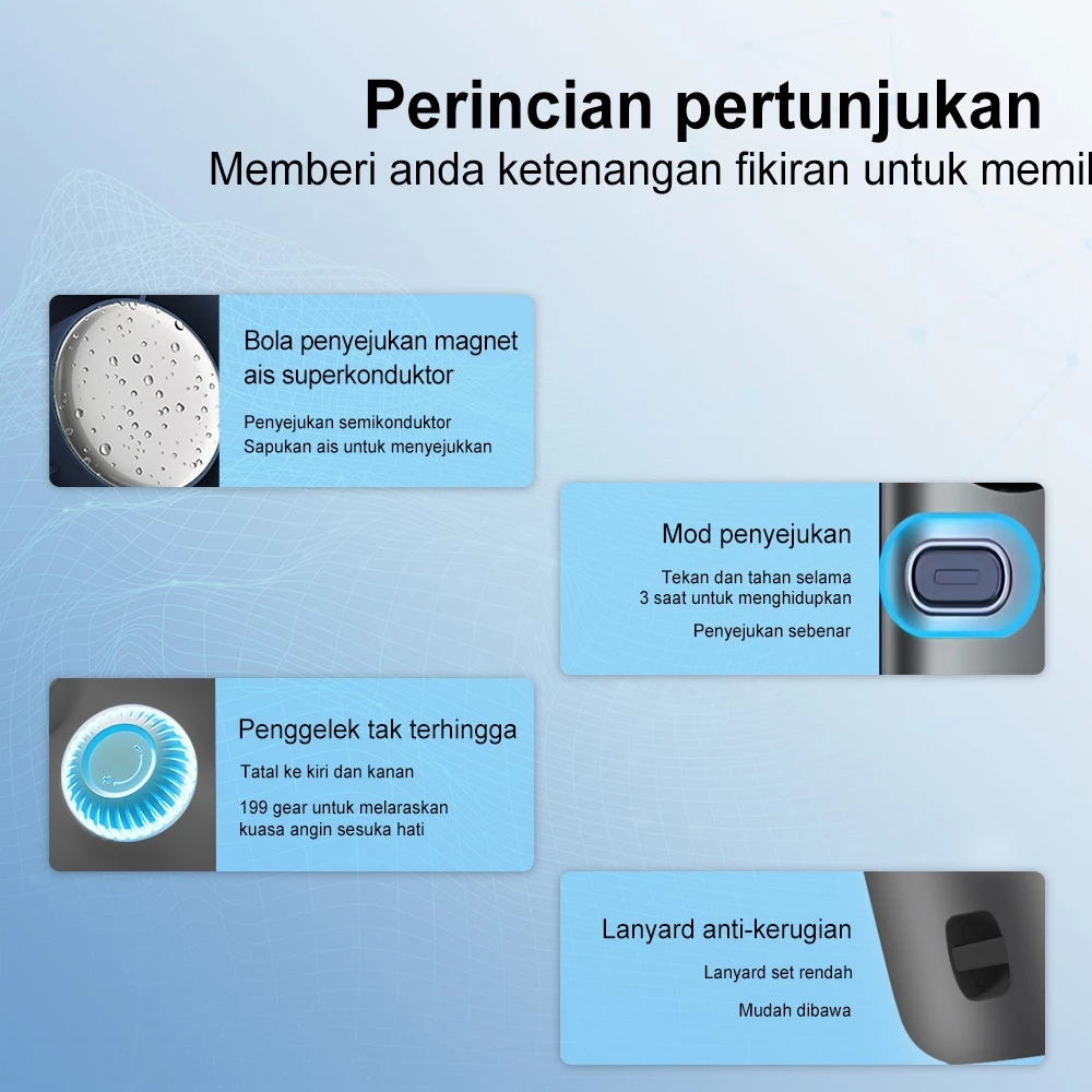 SIMMO Handheld Fan Kipas 199 Gear Adjustment Wind Cooler 4000mAh Battery Power Display Mobile Fan Portable Electric Fan