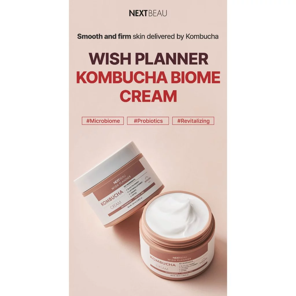 NEXTBEAU Wish Planner Kombucha Biome Series | Toner Ampoule Cream Sunscreen Cleansing Water Cleanser