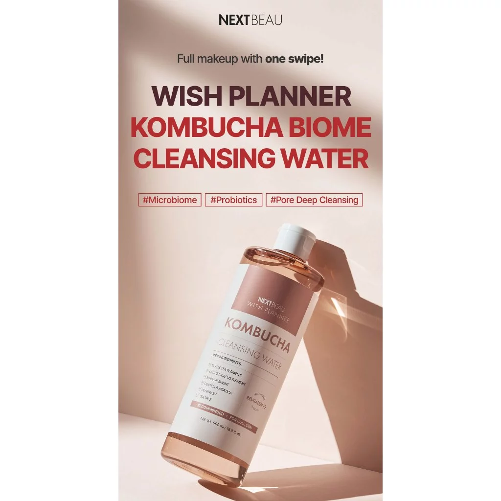 NEXTBEAU Wish Planner Kombucha Biome Series | Toner Ampoule Cream Sunscreen Cleansing Water Cleanser