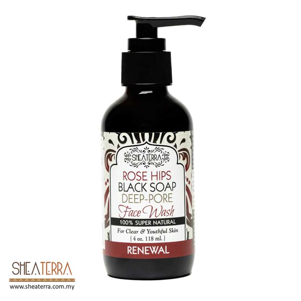 Rose Hips Black Soap Deep Pore Facial Wash (Anti-Acne Cleanser) 118ml