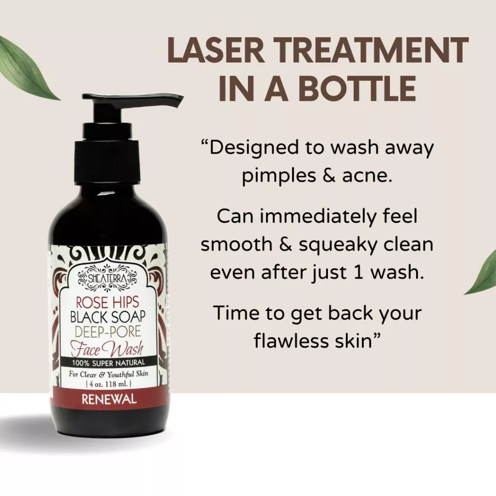 Rose Hips Black Soap Deep Pore Facial Wash (Anti-Acne Cleanser) 118ml