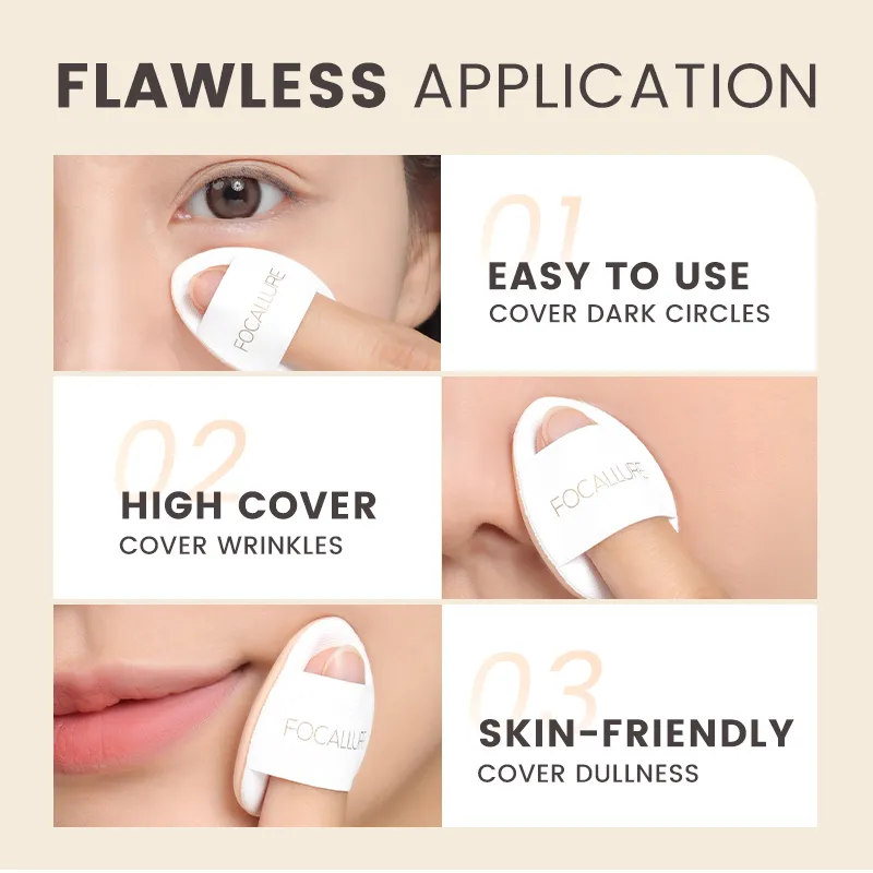 FOCALLURE Mini-Size Puff Finger Shape Puff Soft Cosmetic Puff Sponge Makeup Beauty Tools