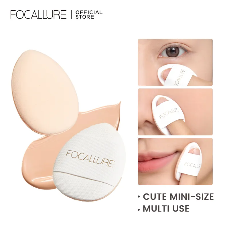 FOCALLURE Mini-Size Puff Finger Shape Puff Soft Cosmetic Puff Sponge Makeup Beauty Tools