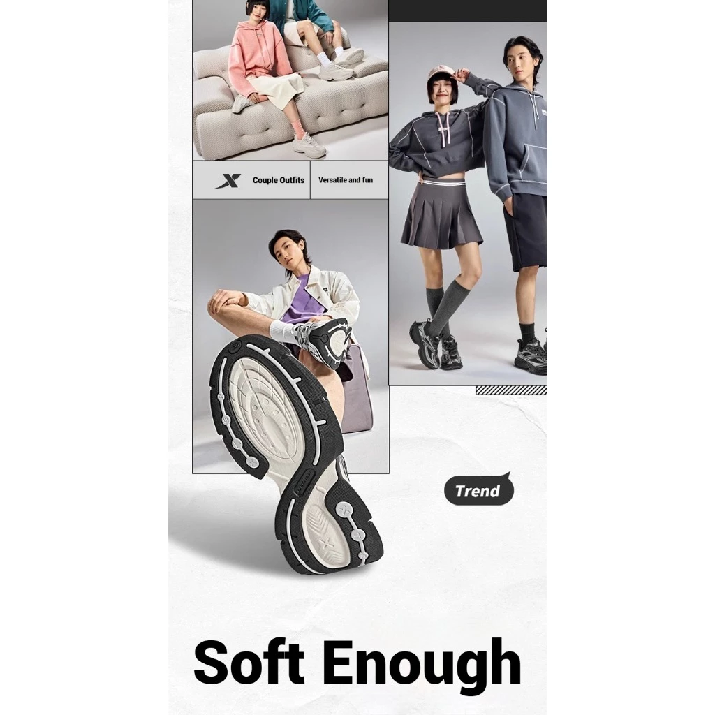 XTEP Basque 2.0 Breathable Comfortable Height-Increasing Dylan Men Sports Shoes