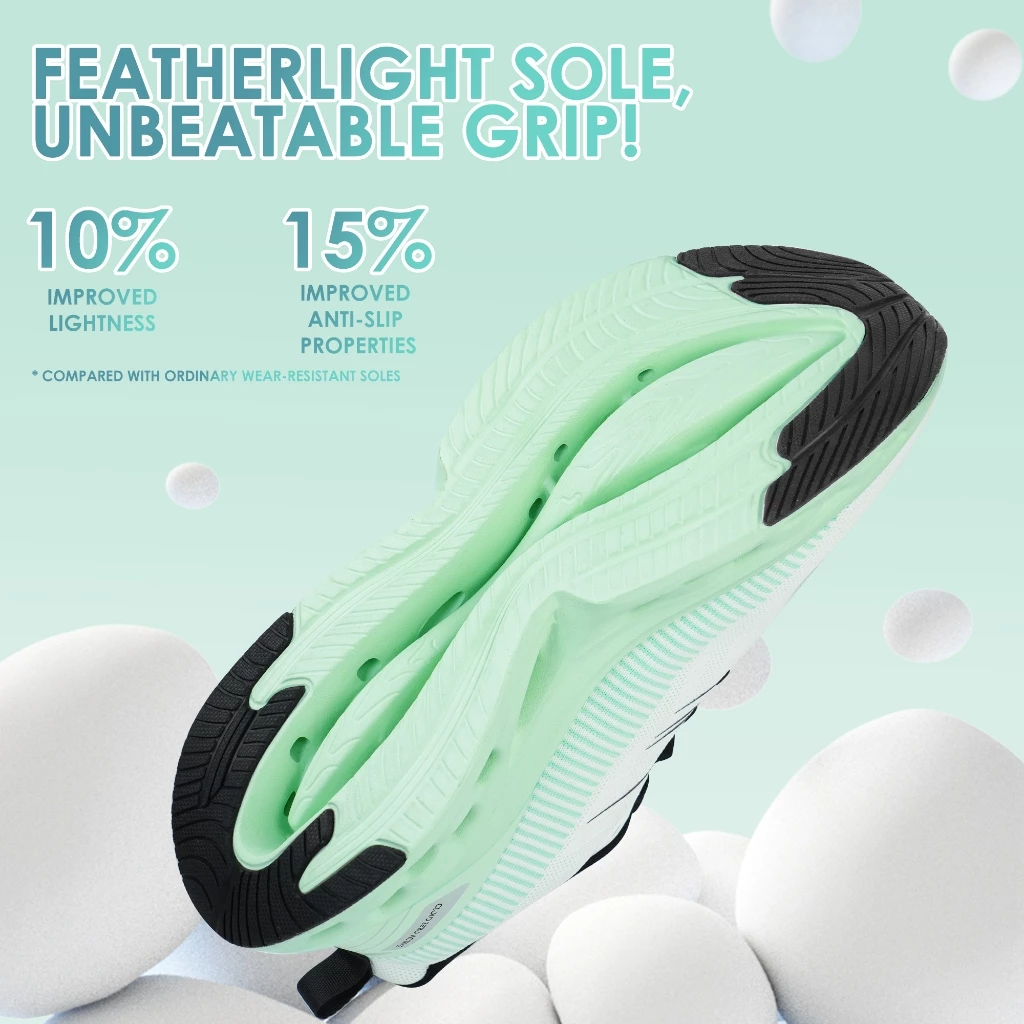 Hawkwell Men Cushioned Running Shoes Non Slip Sneakers Athletic Sports Walking Gym Shoes with Hollow Out Sole - Billio/9630