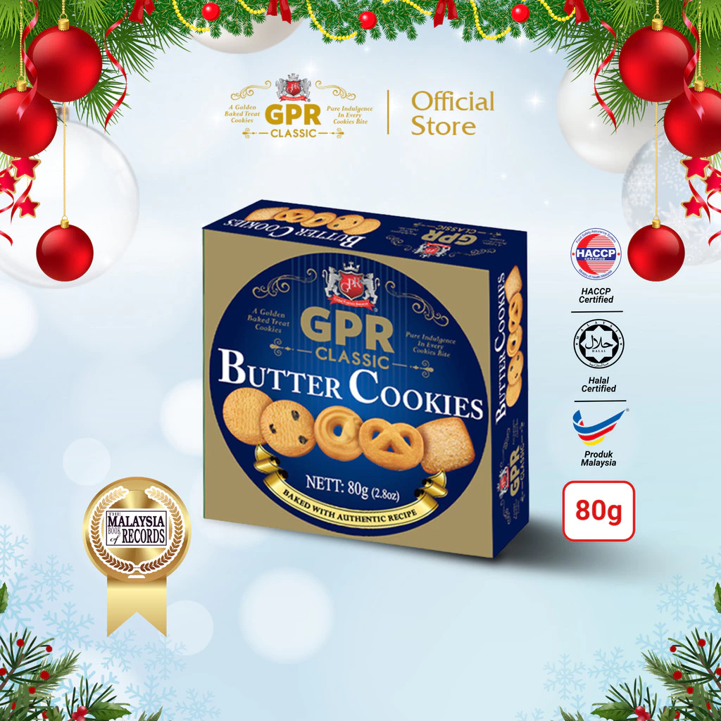 GPR Classic Butter Cookies (80g) Halal Butter Cookies - Raya Gift & Office Snacks