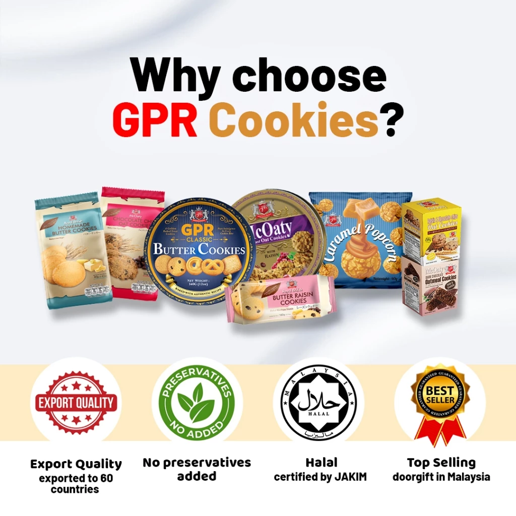 GPR Classic Butter Cookies (80g) Halal Butter Cookies - Raya Gift & Office Snacks