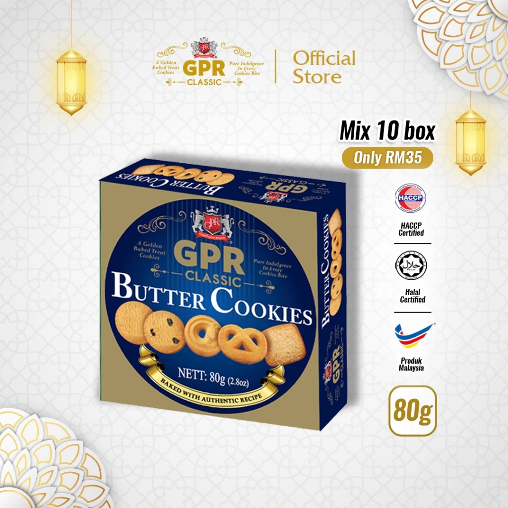GPR Classic Butter Cookies (80g) Halal Butter Cookies - Raya Gift & Office Snacks