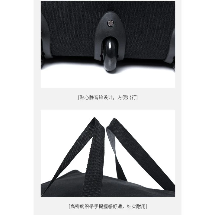 Large Capacity Suitcase Beg Baju 3Roda Trolley CANVAS Luggage Duffel Backpack Travel Bag Holiday Bags