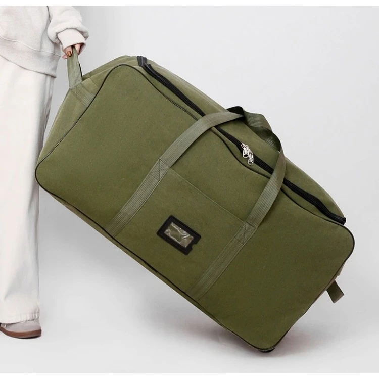 Large Capacity Suitcase Beg Baju 3Roda Trolley CANVAS Luggage Duffel Backpack Travel Bag Holiday Bags