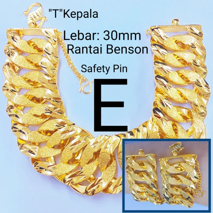 💢FREE COP 916💢(RT23) EMAS BANGKOK ADULT CURB BRACELET RANTAI TANGAN GELANG TANGAN BENSON/ LIPAN/ DONUT DEWASA 24K GOLD PLATED.