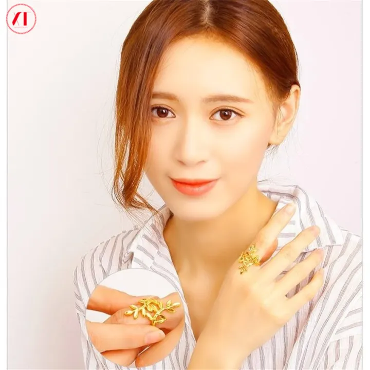 XT Jewellery Korea 24k Ring Fashion Woman Gold Plated Adjustable wedding