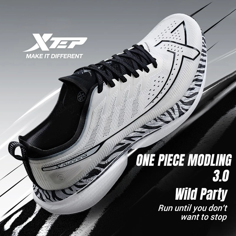 XTEP One Piece Modeling 3.0 Men Running Shoes 3D Printing Rebound Wear-Resistant Unisex Outdoor Sports Shoe