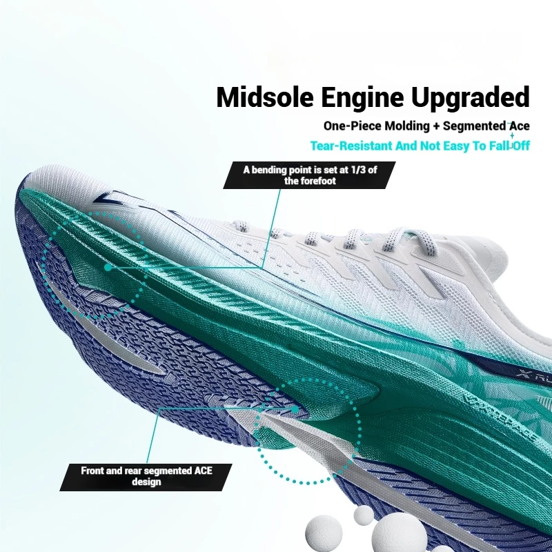 XTEP One Piece Modeling 3.0 Men Running Shoes 3D Printing Rebound Wear-Resistant Unisex Outdoor Sports Shoe