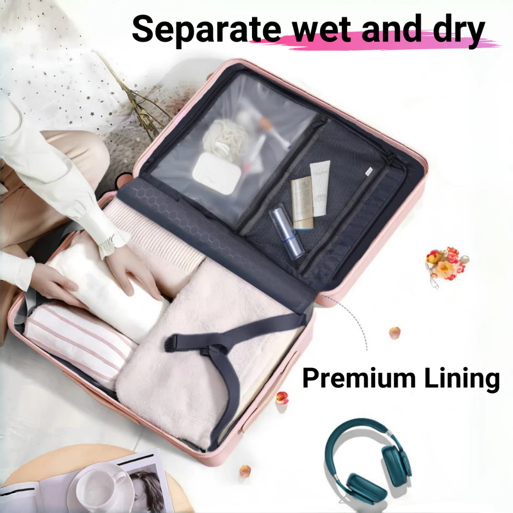 AVIVA Luggage Ice Cream Style USB Cup Holder Multi-functional Suitcase PC Material Glossy Colored Lightweight Affordable