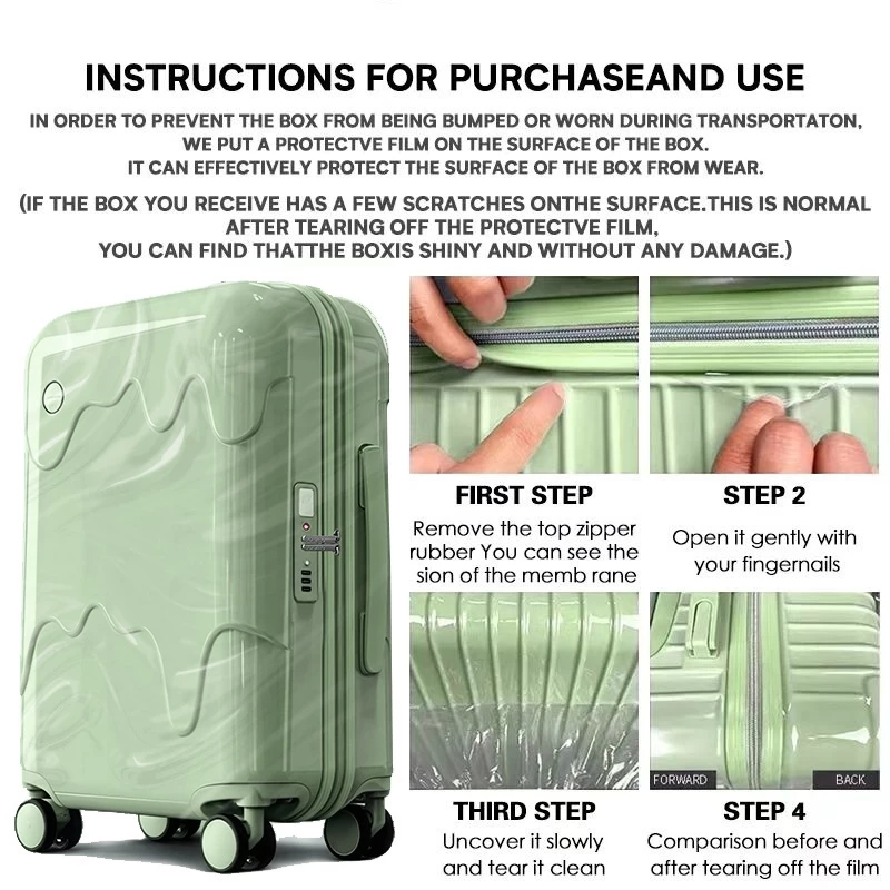 AVIVA Luggage Ice Cream Style USB Cup Holder Multi-functional Suitcase PC Material Glossy Colored Lightweight Affordable