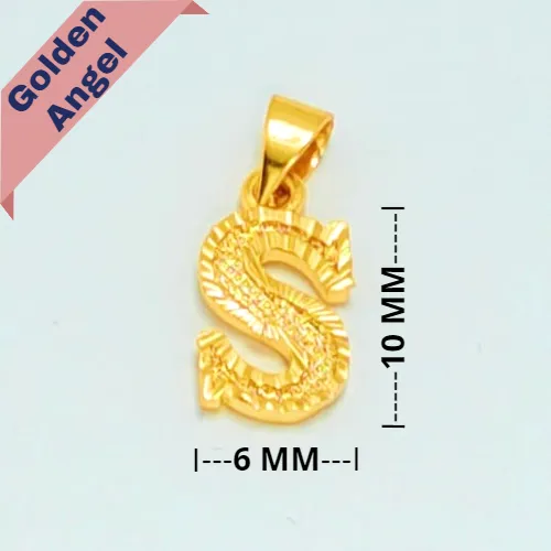 Gold Plated Pendant Alphabet Emas Sadur Emas Korea Loket Huruf