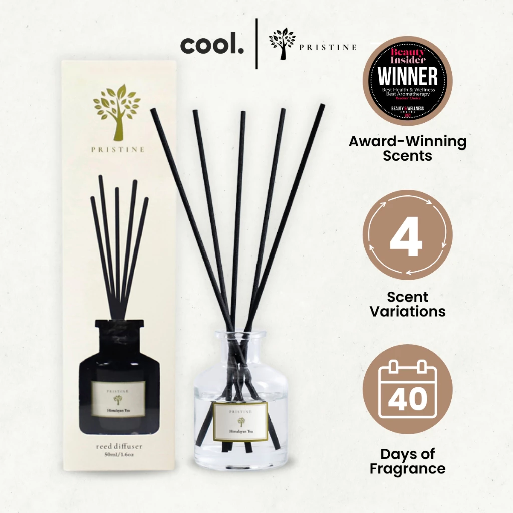 Pristine Reed Diffuser | Signature Scent | Essential Oil | Award Winning | 50ml | For Home Decor