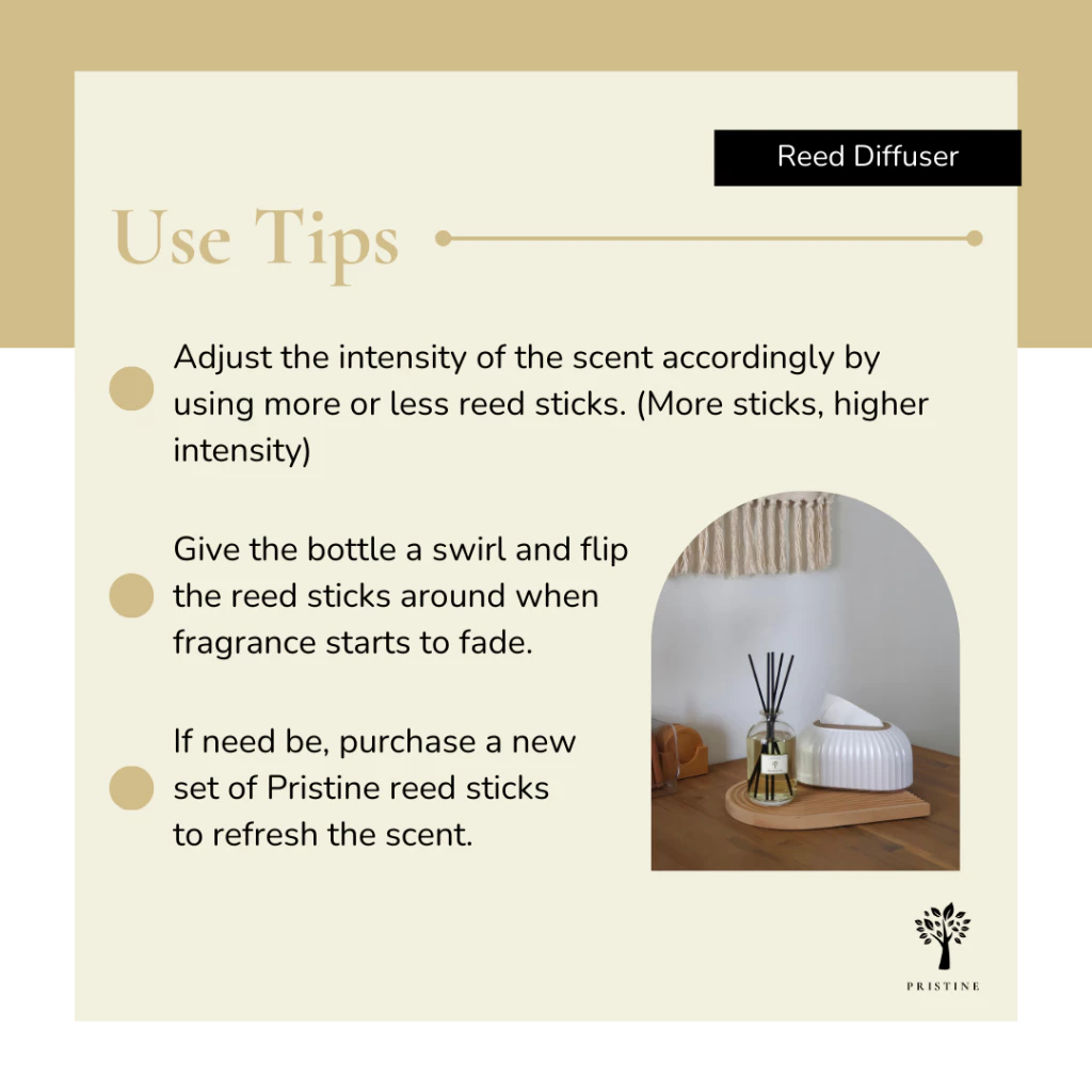 Pristine Reed Diffuser | Signature Scent | Essential Oil | Award Winning | 50ml | For Home Decor