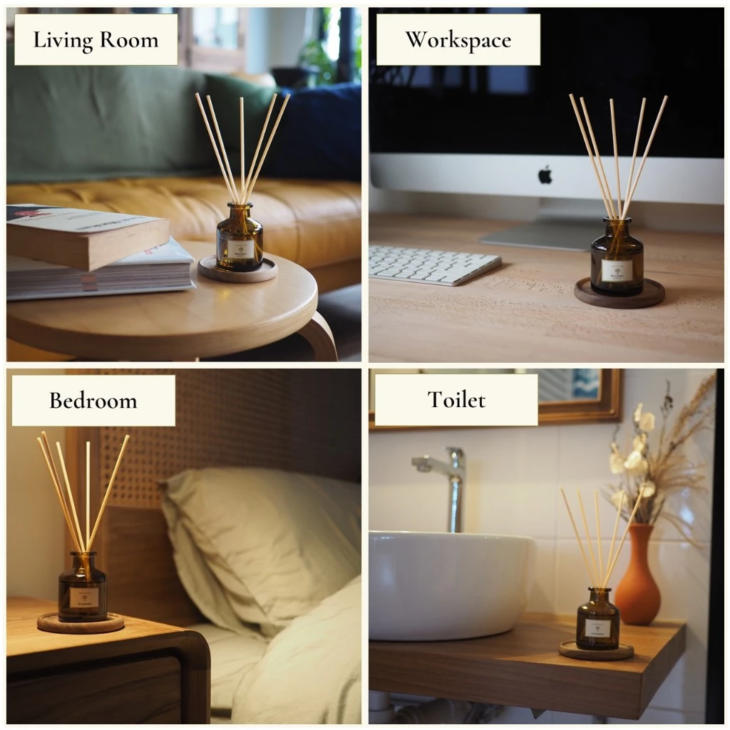 Pristine Reed Diffuser 4 Pack Bundle | Hotel | Essential Oil | 4-Room Set | 50ml | For Decor