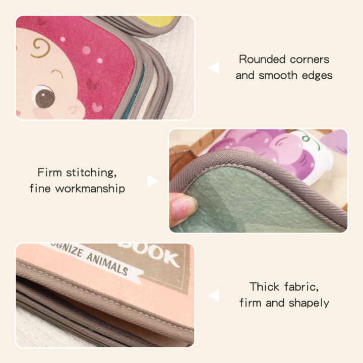 Sweetybayibayi Baby Busy Book 3D Sensory Quiet Cloth Book For Baby Early Learning Sensory Soft Book