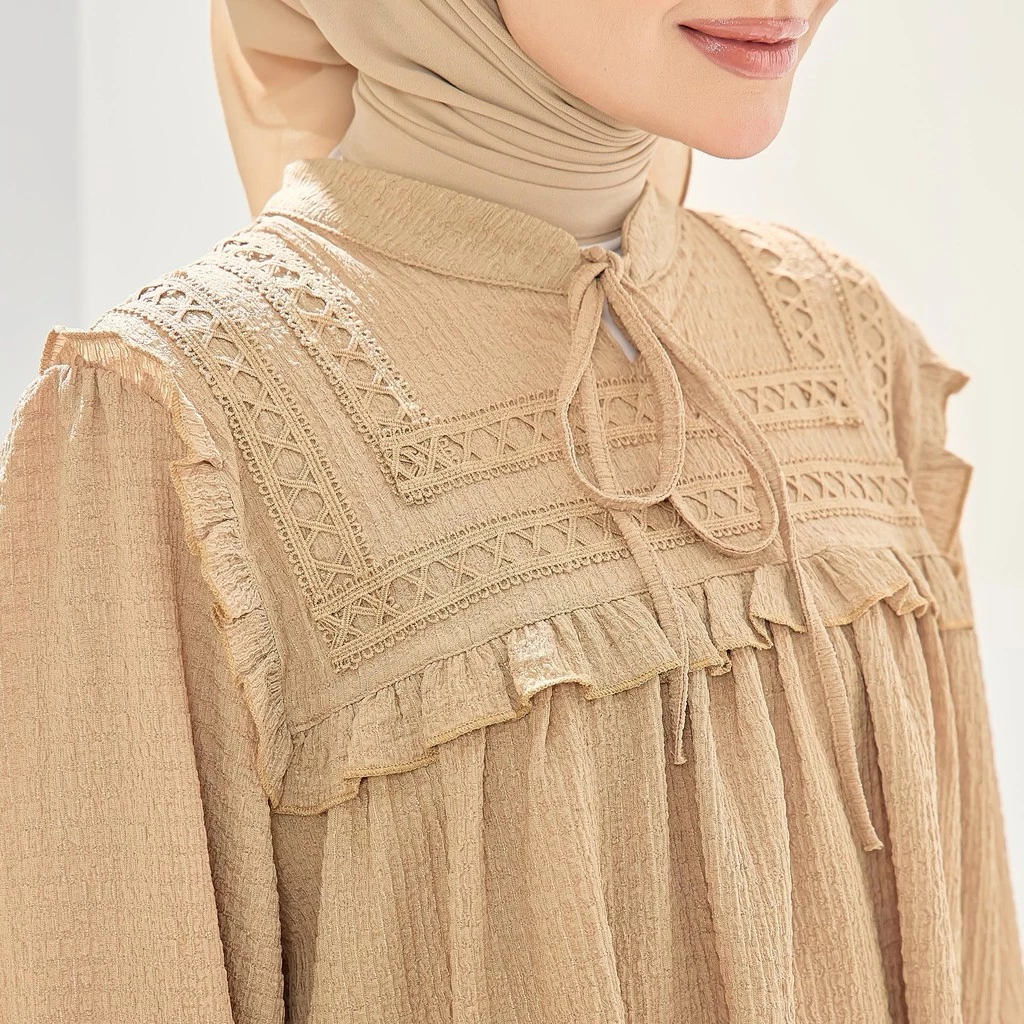 ENVIE CATHY Vintage Blaus Wanita Gaya Retro