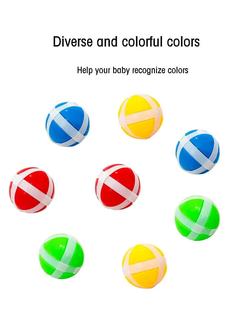 8 PCS Catapult Gun Sticky Ball Throwing Toys Children's Darts Accessories Suction Cup ball Outdoor Sports Sticky Target ball