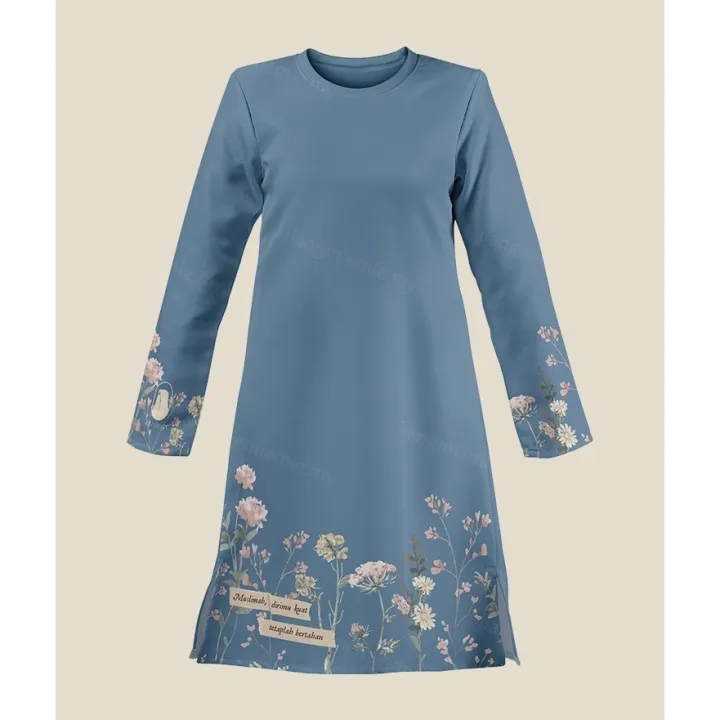 Daily Muslim Sportswear Viral Muslim Dress Family Women Dress Fashion Muslim Long Sleeves T-Shirts baju melayu