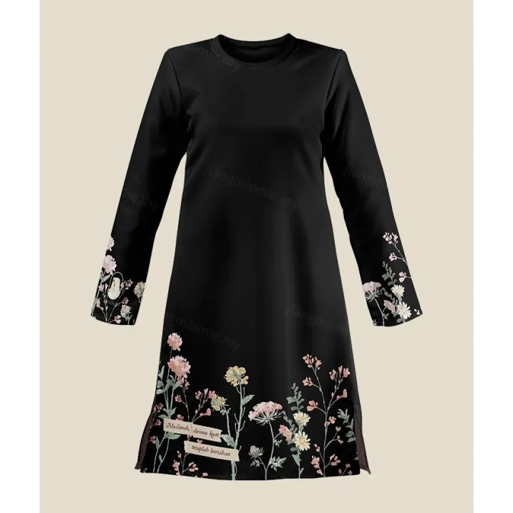 Daily Muslim Sportswear Viral Muslim Dress Family Women Dress Fashion Muslim Long Sleeves T-Shirts baju melayu