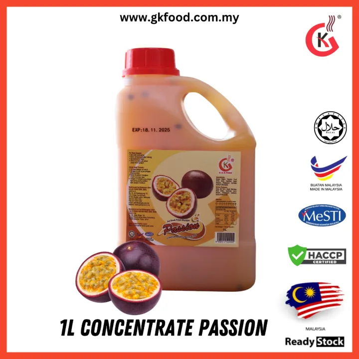Jus Pekat Buah Markisa G&K 1L || G&K Passion Juice Concentrate 1L