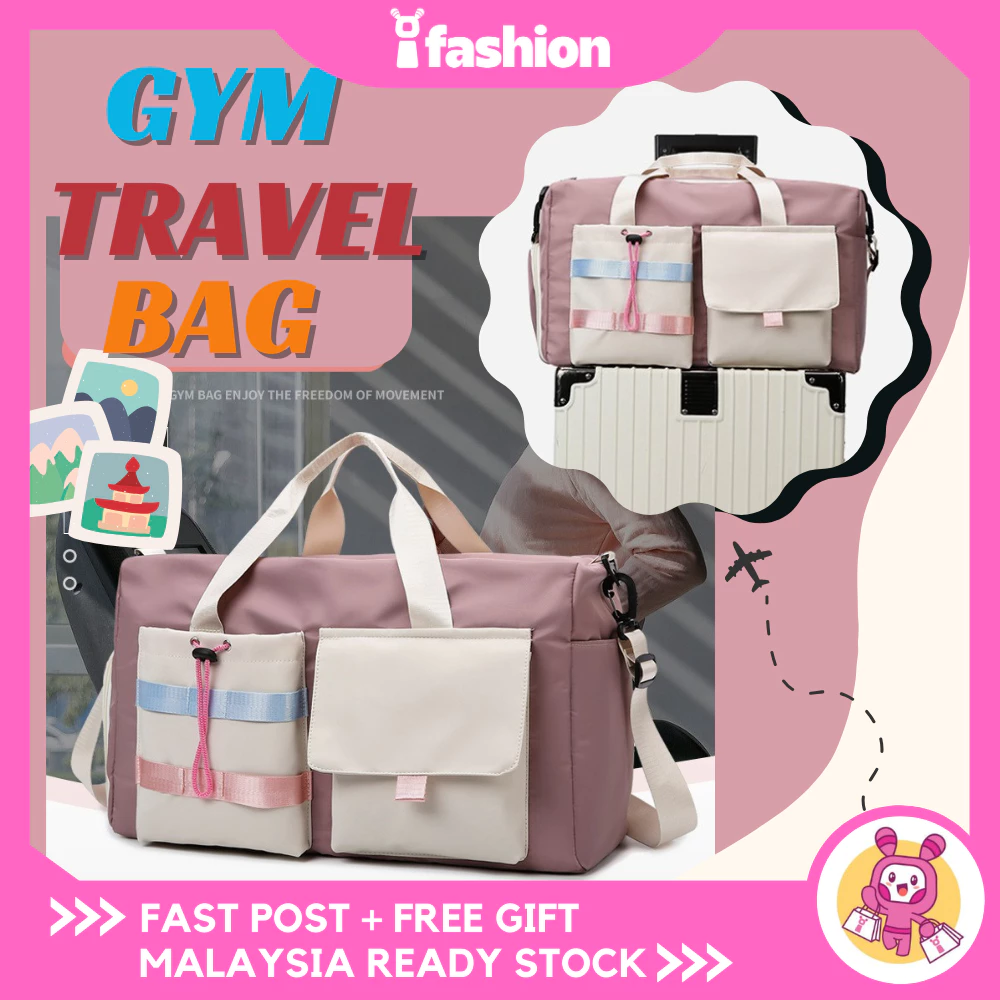 iFASHION 1933 Stylish Cross Border Water Repellent Fitness Gym Bag Large Capacity Dry And Wet Separation Travel Bag