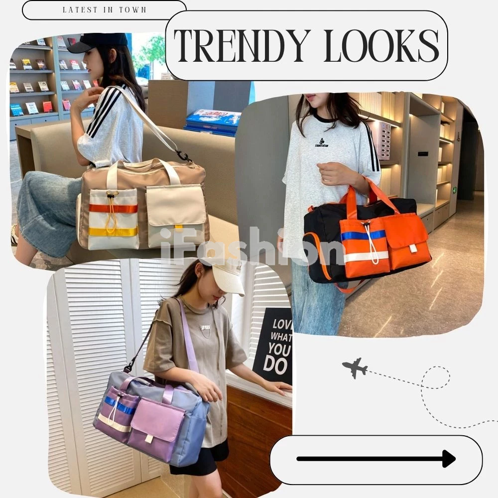 iFASHION 1933 Stylish Cross Border Water Repellent Fitness Gym Bag Large Capacity Dry And Wet Separation Travel Bag