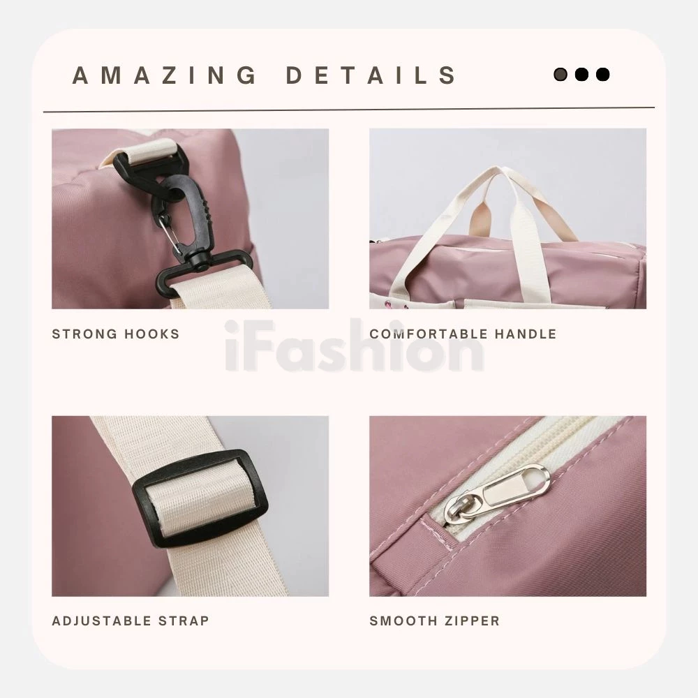 iFASHION 1933 Stylish Cross Border Water Repellent Fitness Gym Bag Large Capacity Dry And Wet Separation Travel Bag