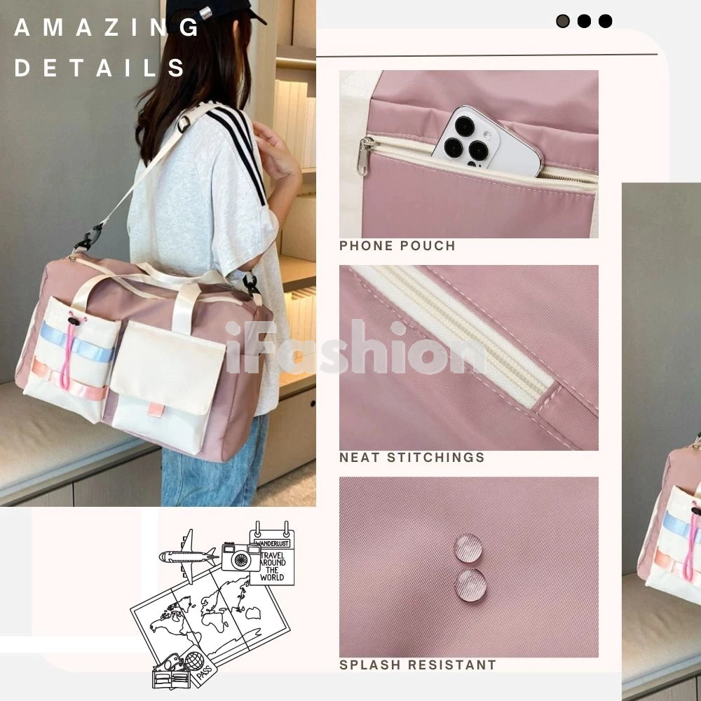 iFASHION 1933 Stylish Cross Border Water Repellent Fitness Gym Bag Large Capacity Dry And Wet Separation Travel Bag