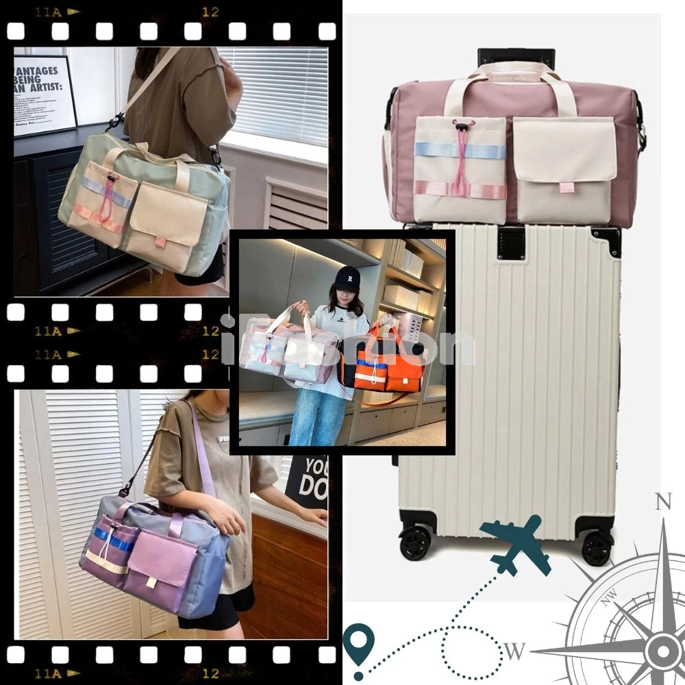 iFASHION 1933 Stylish Cross Border Water Repellent Fitness Gym Bag Large Capacity Dry And Wet Separation Travel Bag