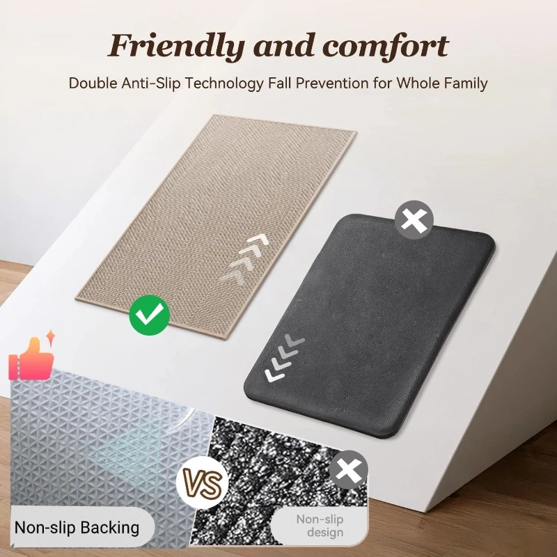 SEVENWOOD Karpet Dapur Alas Kaki Dapur Kitchen Carpet Anti Slip Mat Waterproof Absorbent Washable Floor Mat Tikar Rumah