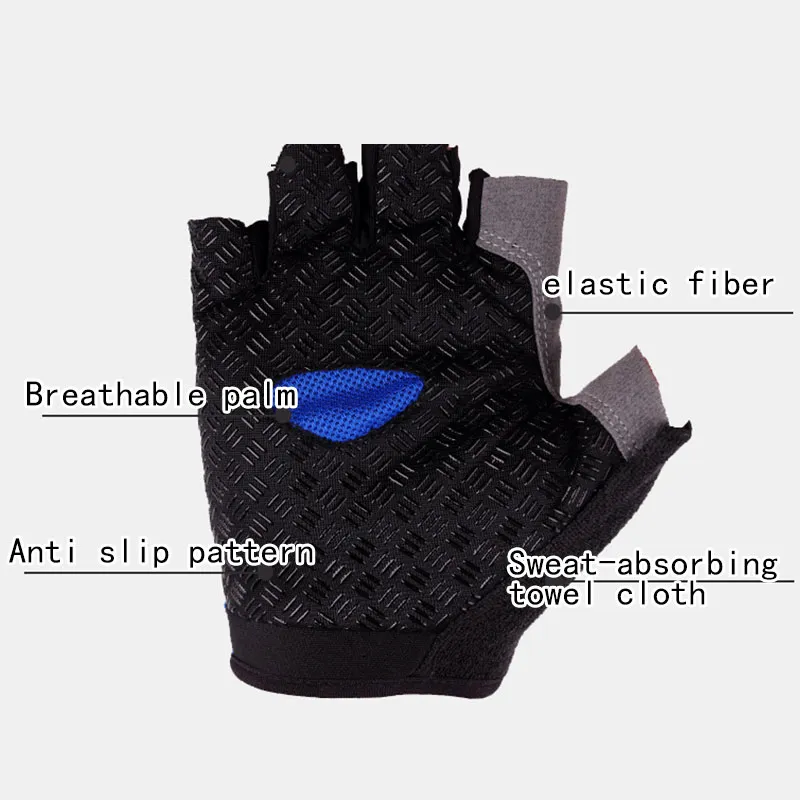 1 Set Fitness Gloves, half finger for men and women training, iron climbing, weightlifting, outdoor mountaineering, anti slip, wear-resistant sports gloves
