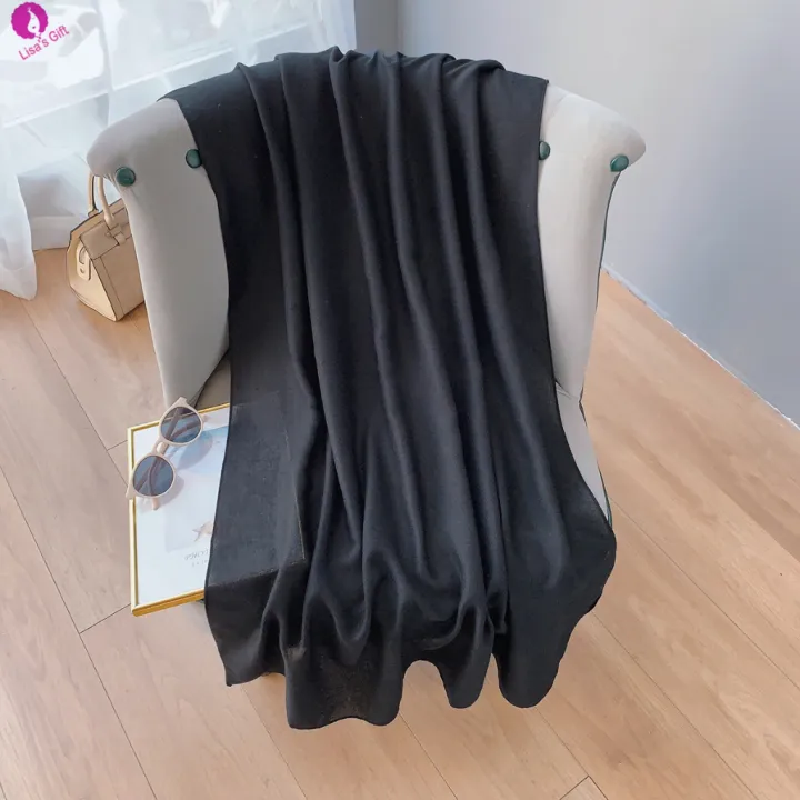 Ready stockmyNew Hot Basic style solid plain women cotton linen wideshawl non transparent comfy hijabs muslim fashion headwrap cotton viscose scarf