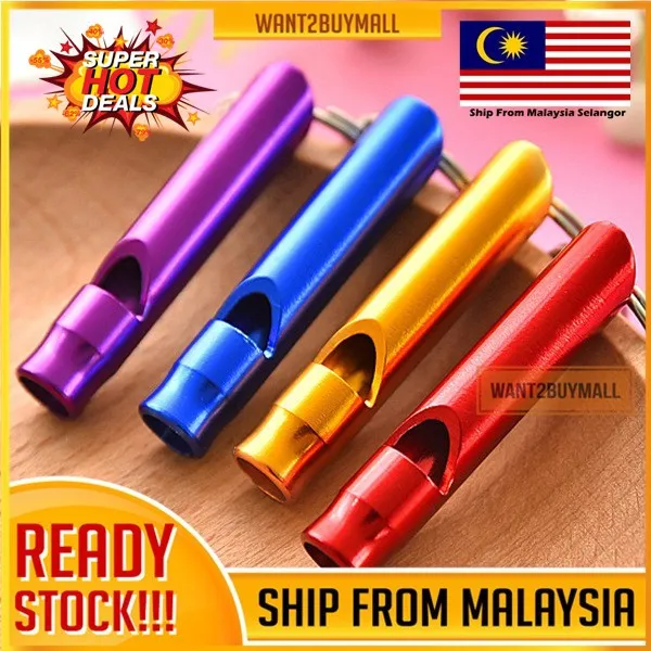 🇲🇾 🏆Hot Selling🔥 Aluminum Alloy Training Sports Competition Survival Emergency Safety Whistle Wisel Keychain Outdoor